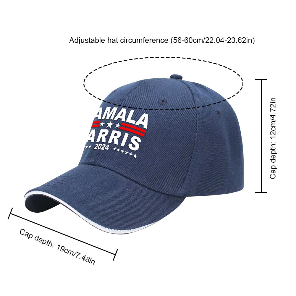 Kamala Harris 2024 Hat President Election Hat Unisex Baseball Caps Breathable Adjustable Hip Hop Dad Hats for Men Women Running