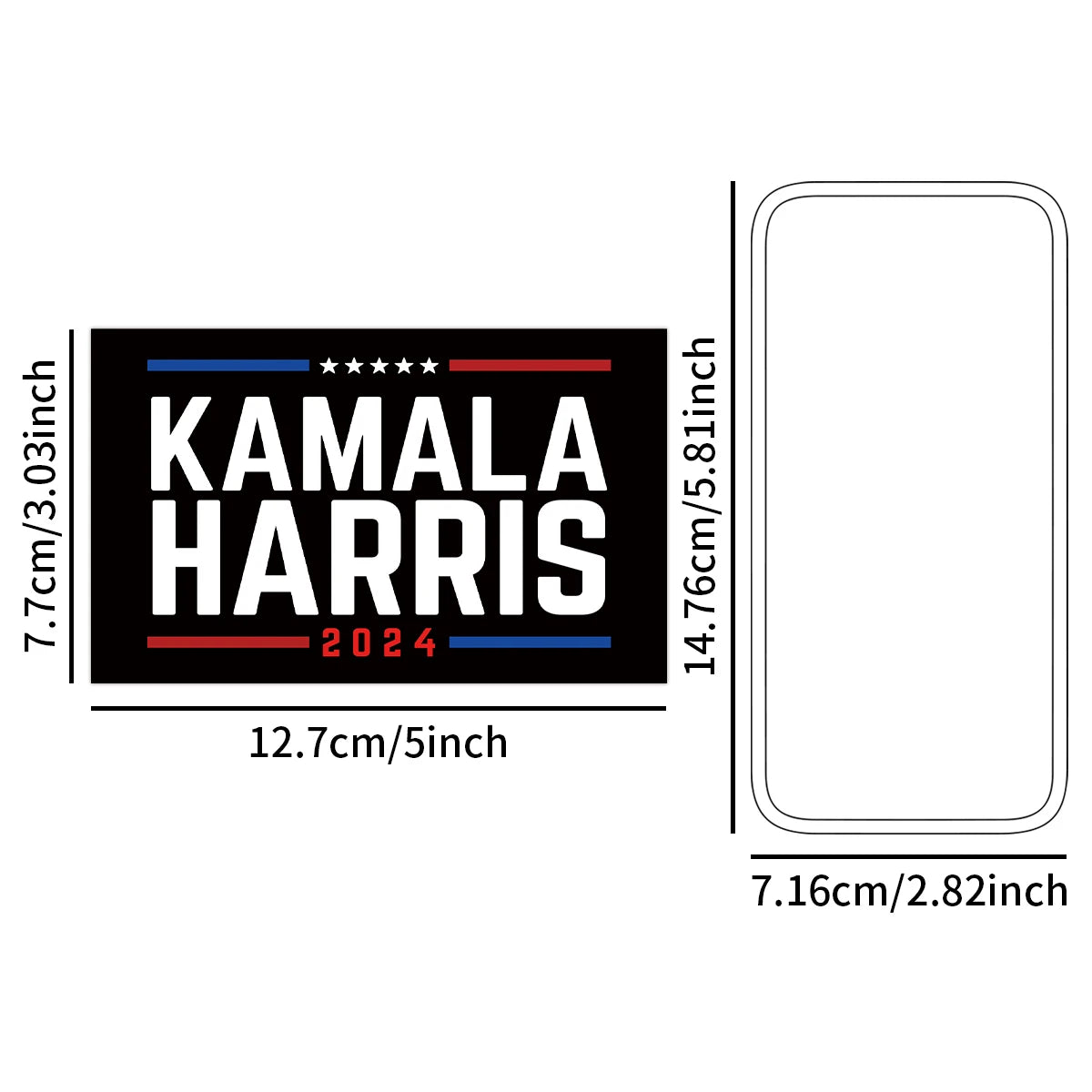 10 Sheets Kamala Harris 2024 President Campaign Stickers Laptop Window Bumper Decals Self-Adhesive Waterproof Vinyl Car Stickers