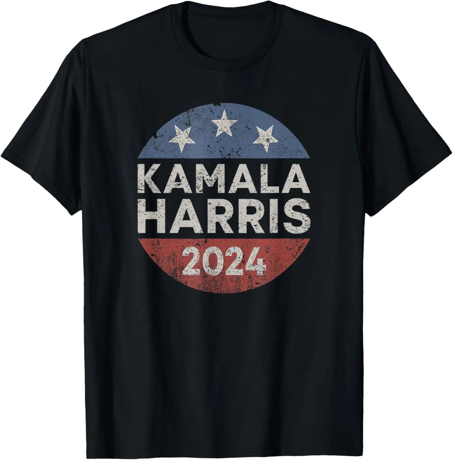 Kamala Harris 2024 for President Retro Button Election T-Shirt Unisex Summer Streetwear Tops Custom Printed Graphic T-Shirts