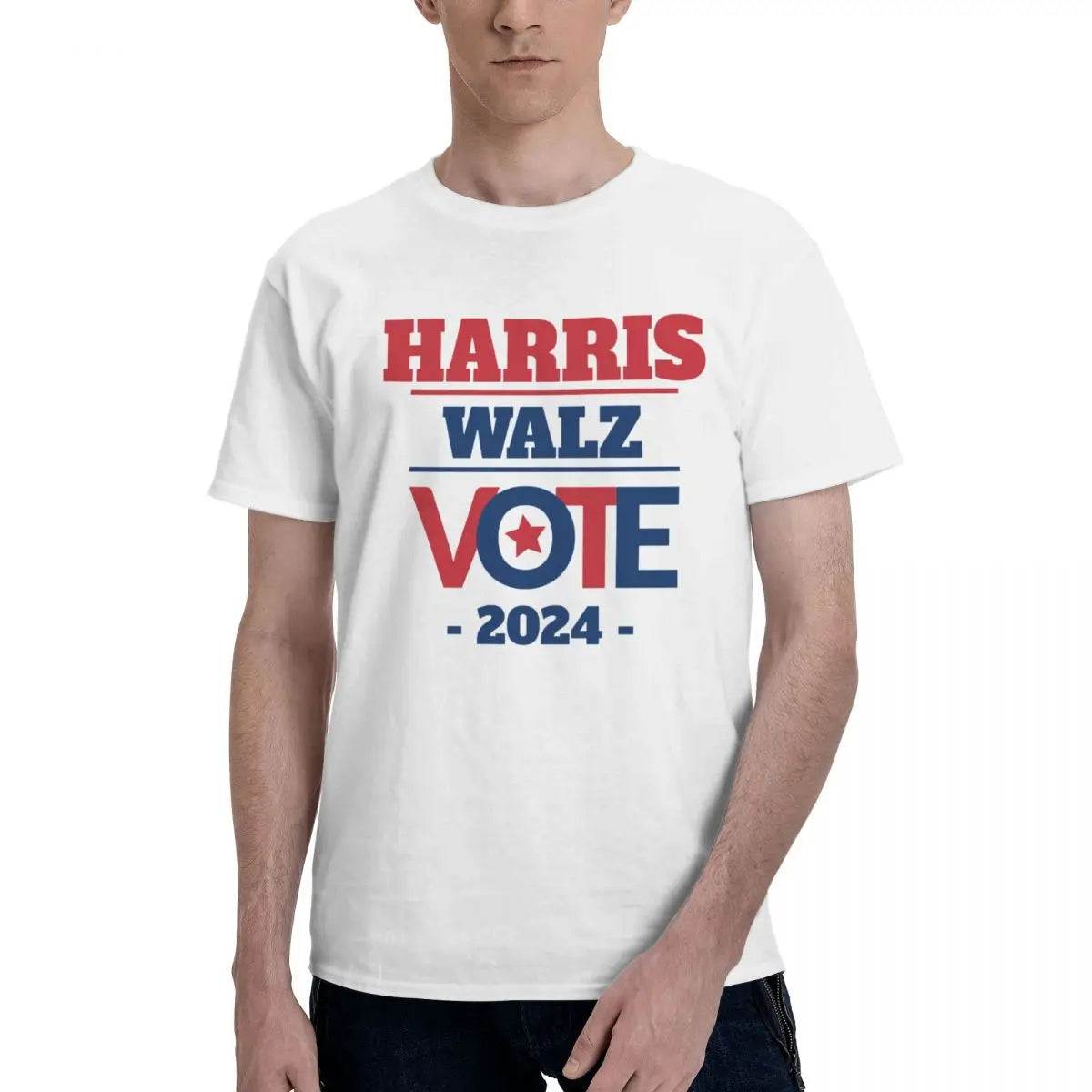 Kamala Harris Harris Walz 2024 Vote T Shirts Graphic Y2K Anime Tees T Shirt for Men Women Clothing