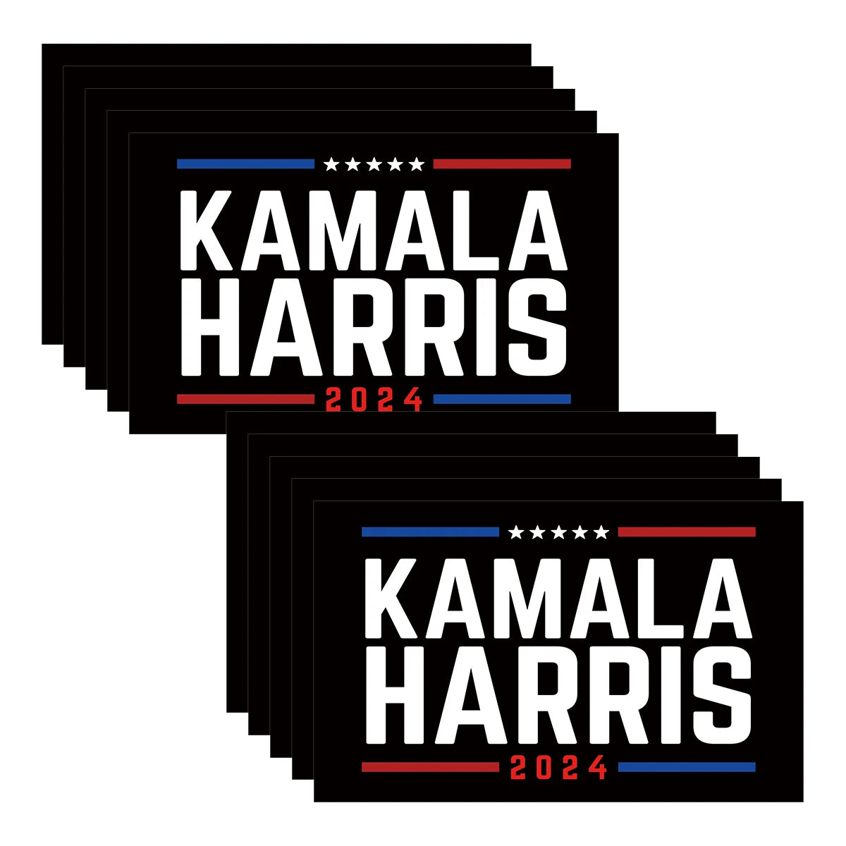 10 Sheets Kamala Harris 2024 President Campaign Stickers Laptop Window Bumper Decals Self-Adhesive Waterproof Vinyl Car Stickers