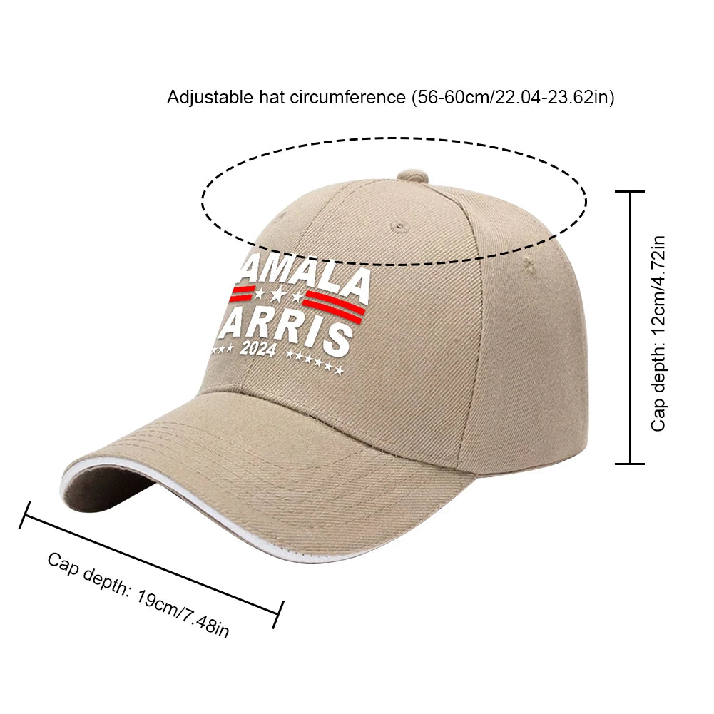 Kamala Harris 2024 Hat President Election Hat Unisex Baseball Caps Breathable Adjustable Hip Hop Dad Hats for Men Women Running