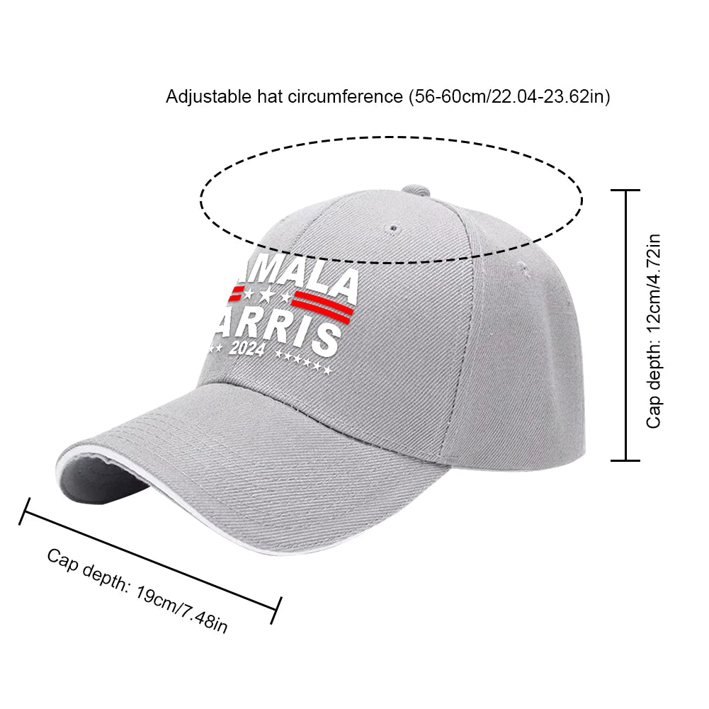 Kamala Harris 2024 Hat President Election Hat Unisex Baseball Caps Breathable Adjustable Hip Hop Dad Hats for Men Women Running