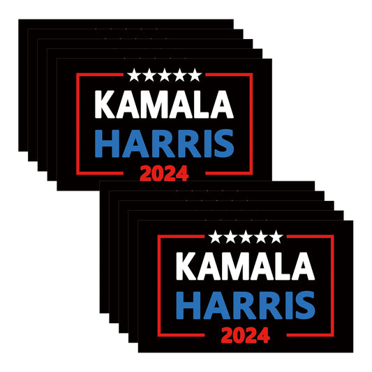 10 Sheets Kamala Harris 2024 President Campaign Stickers Laptop Window Bumper Decals Self-Adhesive Waterproof Vinyl Car Stickers